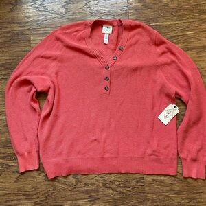 St. John’s Bay Women’s Long Sleeve Sweater - Burnt Coral